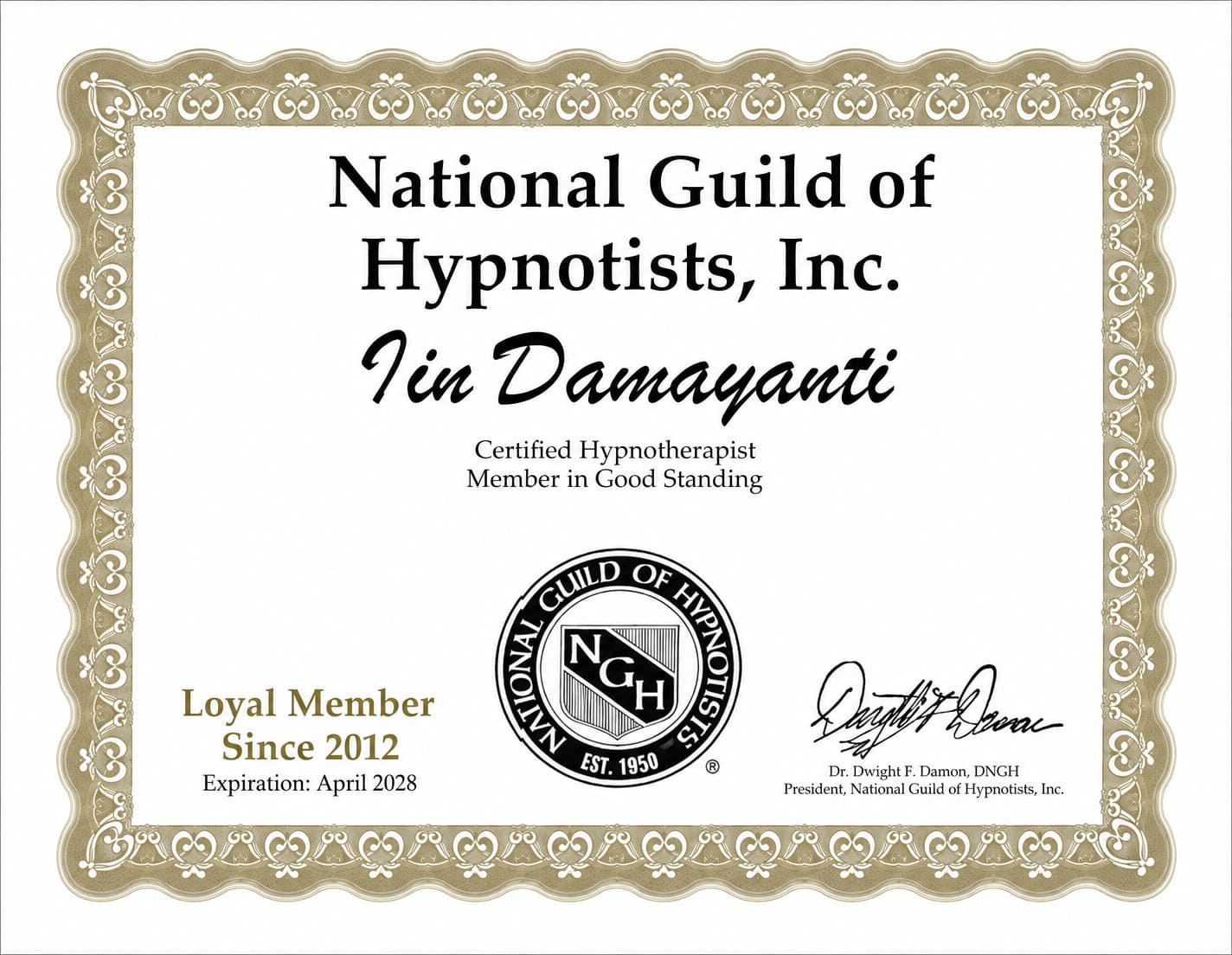 National Guild Hypnotist Certificate 2026 National Guild Hypnotist Certificate 2026